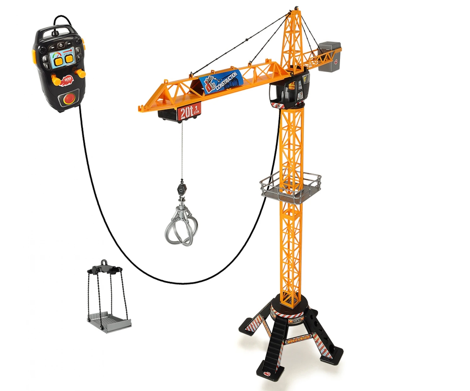 Mega Hijskraan Torenkraan 120 Cm Met Accessoires Simba-Dickie 3 Mega Hijskraan Torenkraan 120 Cm Met Accessoires Simba-Dickie