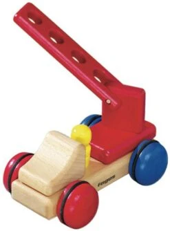 Houten Mini-brandweerwagen Fagus -Speelwereld Winkel mini brandweerwagen fagus 12 02 1