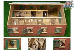 KidsGlobe Paardenstal Met 7 Boxen 1:24