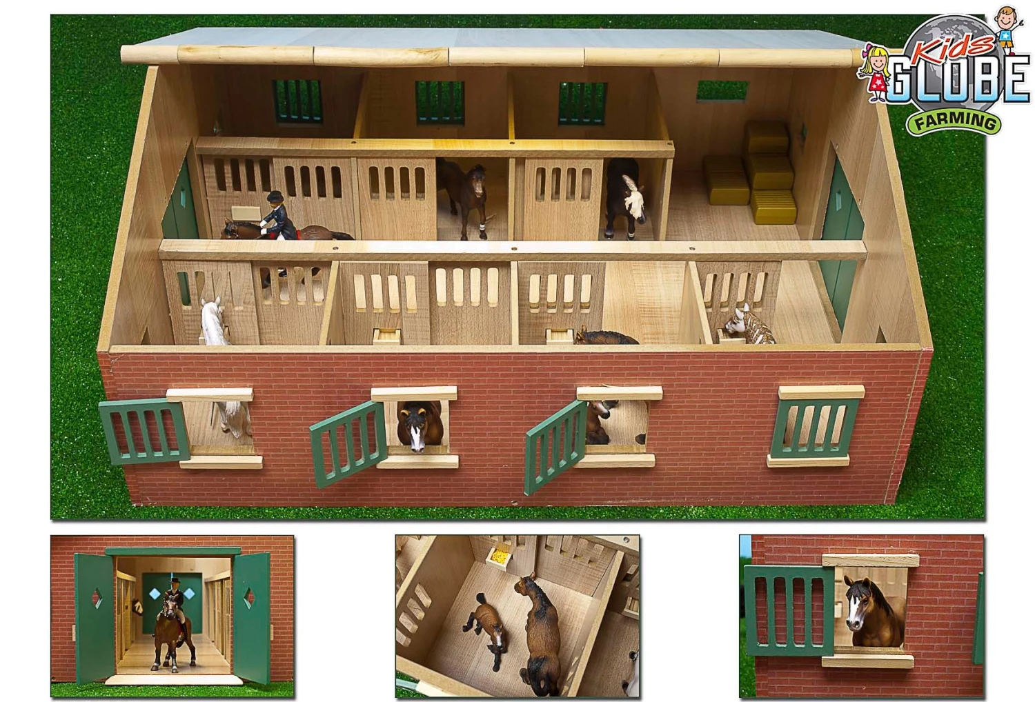 KidsGlobe Paardenstal Met 7 Boxen 1:24 3 KidsGlobe Paardenstal Met 7 Boxen 1:24