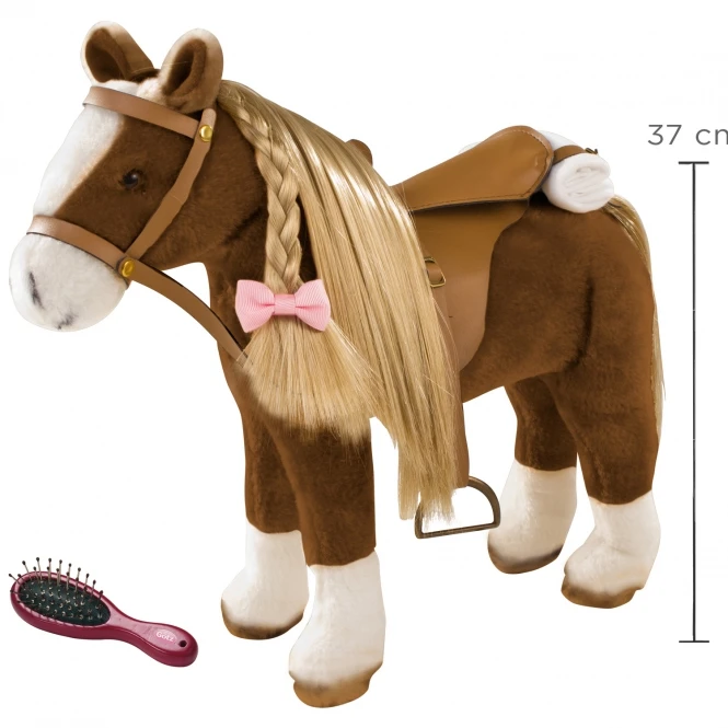 Pony Bruin Gotz Schofthoogte-37-cm. 4 Pony Bruin Gotz Schofthoogte-37-cm. - Afbeelding 2