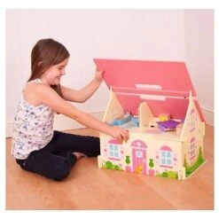 Poppenhuis Blossom Cottage -Speelwereld Winkel poppenhuis blossom cottage bigjigs jt123 4