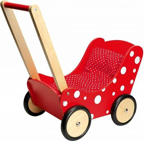 Poppenwagen Simply For Kids Stippen Rood 4 Poppenwagen Simply For Kids Stippen Rood - Afbeelding 2