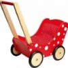 Poppenwagen Simply For Kids Stippen Rood -Speelwereld Winkel poppenwagen simply for kids stippen rood