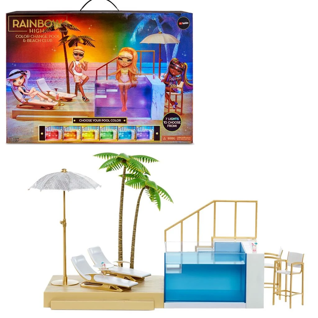 Rainbow High Poppen Color Change Pool And Beach Club Set 9 Rainbow High Poppen Color Change Pool And Beach Club Set - Afbeelding 7