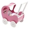 Houten Poppenwagen De Luxe Pink Incl. Dekbed / Slaapzak -Speelwereld Winkel sd 14 4