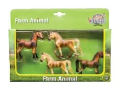 Paarden Set Van 4 Stuks Kidsglobe Schaal 1:32