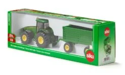 Siku 1953 Tractor John-Deere Met 2 Assige Aanhangwagen -Speelwereld Winkel siku 1953 tractor john deere met tandemasser 1 1