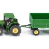 Siku 1953 Tractor John-Deere Met 2 Assige Aanhangwagen -Speelwereld Winkel siku 1953 tractor john deere met tandemasser