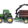 Siku 1954 Tractor JohnDeere Met Bosbouwaanhangwagen 2 Siku 1954 Tractor JohnDeere Met Bosbouwaanhangwagen -Speelwereld Winkel siku 1954 tractor john deere met bosbouwaanhangwagen