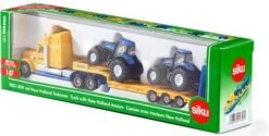 Siku 1805 Trekker Met Dieplader + 2 NewHolland Tractoren -Speelwereld Winkel siku 1805 dieplader met twee new holland tractoren