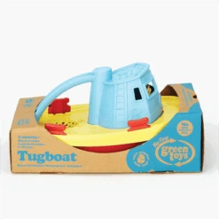 Green Toys Green-Toys Sleepboot Geel Met Blauw Handvat 8 Green Toys Green-Toys Sleepboot Geel Met Blauw Handvat -Speelwereld Winkel sleepboot blauwe handvat green toys 1