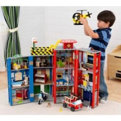 Houten Speelgoedset Voor Grote Kleine Helden -Speelwereld Winkel speelset voor grote kleine helden kidkraft 63239 1 1