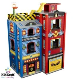 Houten Speelgoedset Voor Grote Kleine Helden -Speelwereld Winkel speelset voor grote kleine helden kidkraft 63239 2