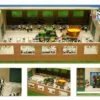 Kidsglobe Luxe Ligboxenstal Met Roosters 1:32 -Speelwereld Winkel stal met roosters kidsglobe 610693