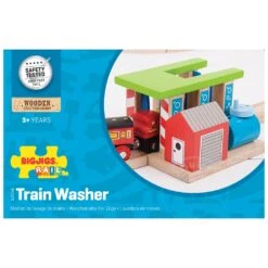 BigJigs BJT250 Rail Trein Wasstraat -Speelwereld Winkel trein wasstraat bigjigs bjt 250 3