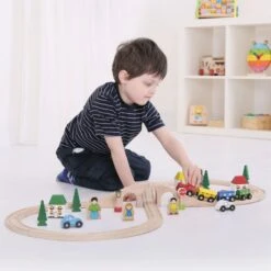 BigJigs BJT012 Treinset Grote Acht Houten Trein 9 BigJigs BJT012 Treinset Grote Acht Houten Trein -Speelwereld Winkel treinset grote acht bigjigs bjt012 2