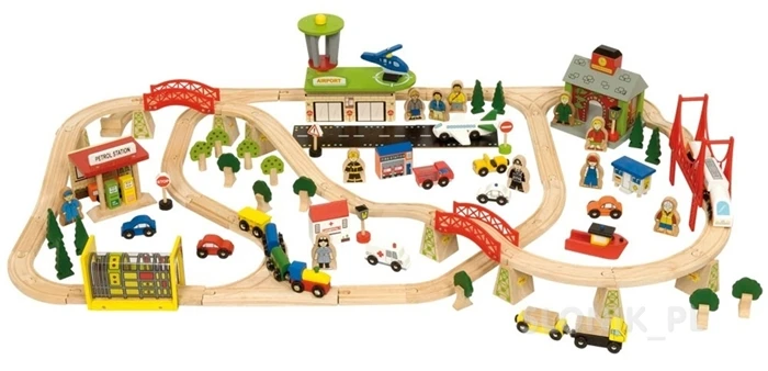 BigJigs BJT018 Houten Trein 124-delige Treinset Transport 4 BigJigs BJT018 Houten Trein 124-delige Treinset Transport - Afbeelding 2