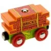 BigJigs BJT403 Rail Wagon Bakstenen 1 BigJigs BJT403 Rail Wagon Bakstenen -Speelwereld Winkel wagon voor bakstenen bigjigs bjr403