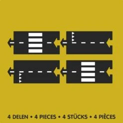 WayToPlay Straight Rubber Autobaanstukken 4pc -Speelwereld Winkel waytoplay rubber autobaan uitbreidingsset straight speelactief 1