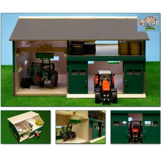 Kidsglobe Tractorwerkplaats Met Berging Schaal 1 : 32 4 Kidsglobe Tractorwerkplaats Met Berging Schaal 1 : 32 - Afbeelding 2
